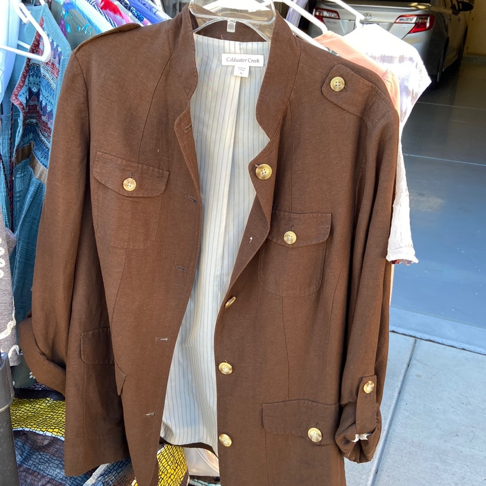 Silky lined linen jacket
